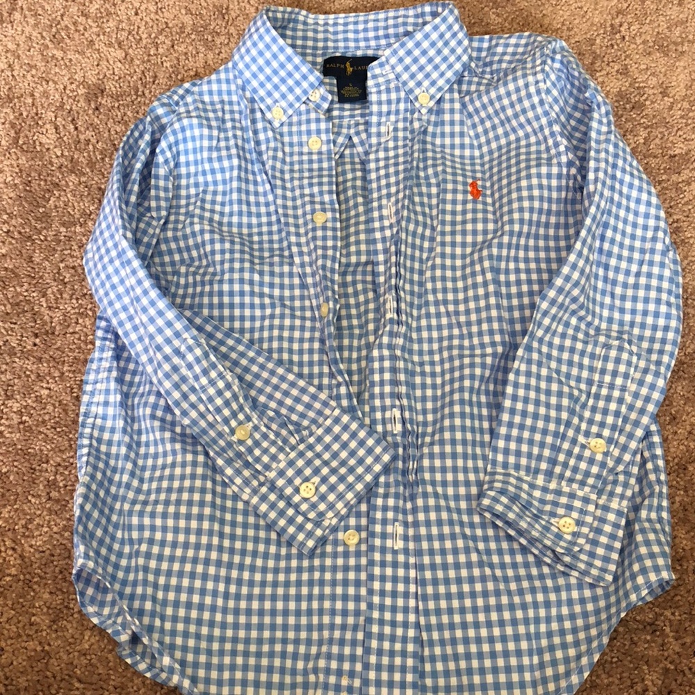 Boys sz 5 Light blue/white Ralph Lauren buttondown